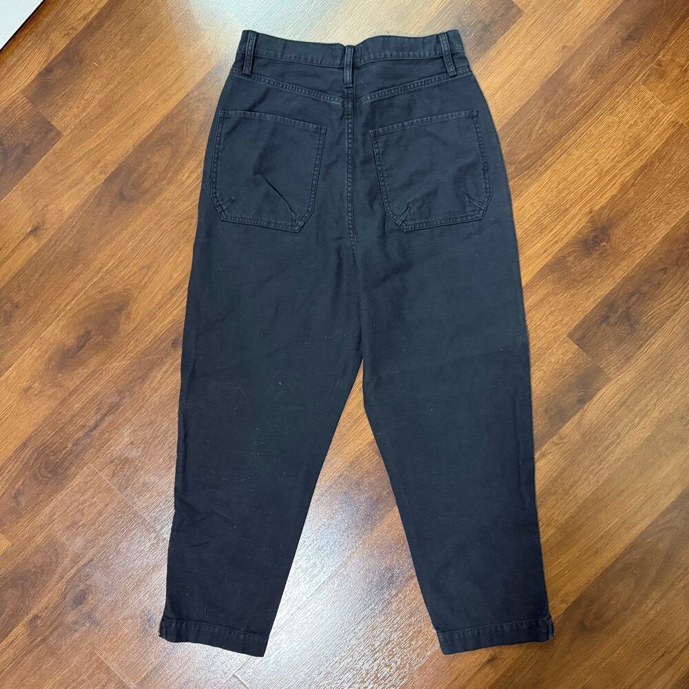 Frame Moto Zip Crop Pants Washed Black Sz 29 Grunge Punk Biker Goth - Picture 3 of 8